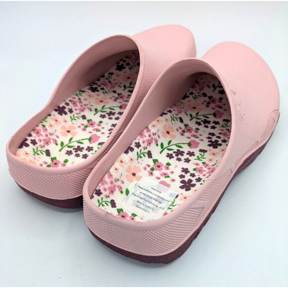 Gardenline Womens Pink Rubber Garden Clogs Size 9/10 Rain Outdoors Slip On - Picture 6 of 12